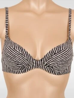 Watercult Bikini-Oberteil Beach Safari 7342-001 Black Zebra 42C