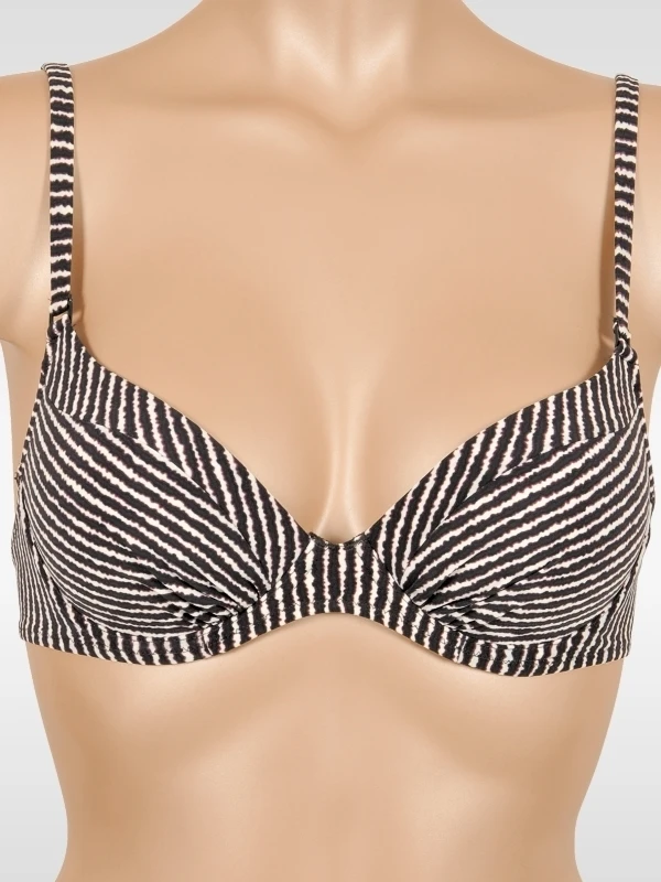Watercult Bikini-Oberteil Beach Safari 7342-001 Black Zebra 42C 1 Watercult Bikini-Oberteil Beach Safari 7342-001 Black Zebra 42C